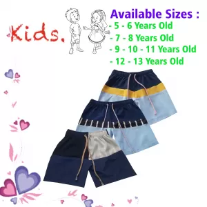 12-13 yrs Unisex Kids Boy & Girl Cotton Short - 3PCs