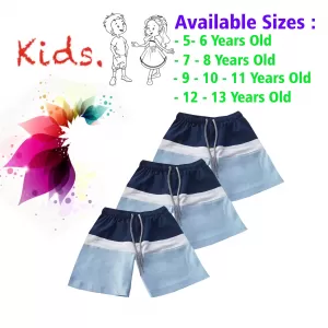 7-8 yrs Unisex Kids Boy & Girl Cotton Short - 3 PACK