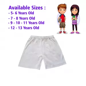 12-13 yrs Kids Boy & Girl Cotton Short Pants - 1PCs