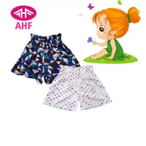 3-4 yrs AHF   Kid Girl Frill Viscose Short - 2 Pack