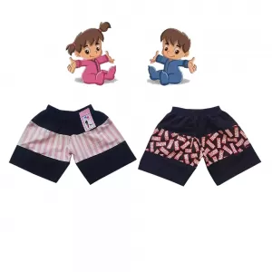 2 yrs Baby Cotton Short Pants  - 2 Pack