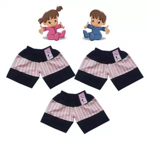 2 yrs Baby Cotton Short Pants  - 3 Pack