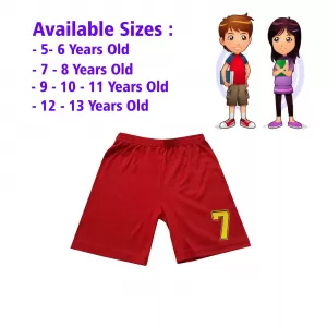 12-13 yrs Kids Boy & Girl Cotton Short Pants - 1PCs