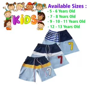 12-13 yrs Unisex Kids Boy & Girl Cotton Short - 3PCs