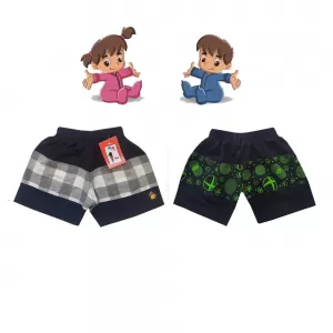 1-2 yrs Baby Cotton Short Pants  - 2 Pack