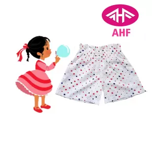 3-4 yrs AHF   Kid Girl Frill Viscose Short - 1 Pack
