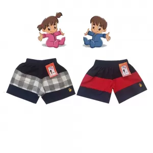 1-2 yrs Baby Cotton Short Pants  - 2 Pack