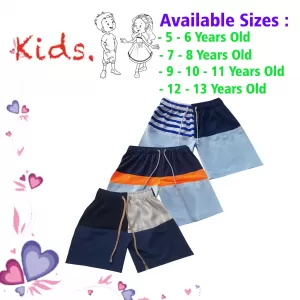 10-11 yrs Unisex Kids Boy & Girl Cotton Short - 3PCs