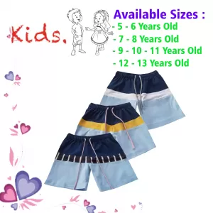 12-13 yrs Unisex Kids Boy & Girl Cotton Short - 3PCs