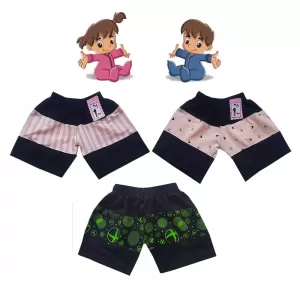 2 yrs Baby Cotton Short Pants  - 3 Pack