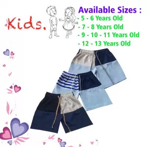 12-13 yrs Unisex Kids Boy & Girl Cotton Short - 3PCs