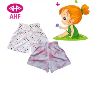 3-4 yrs AHF   Kid Girl Frill Viscose Short - 2 Pack