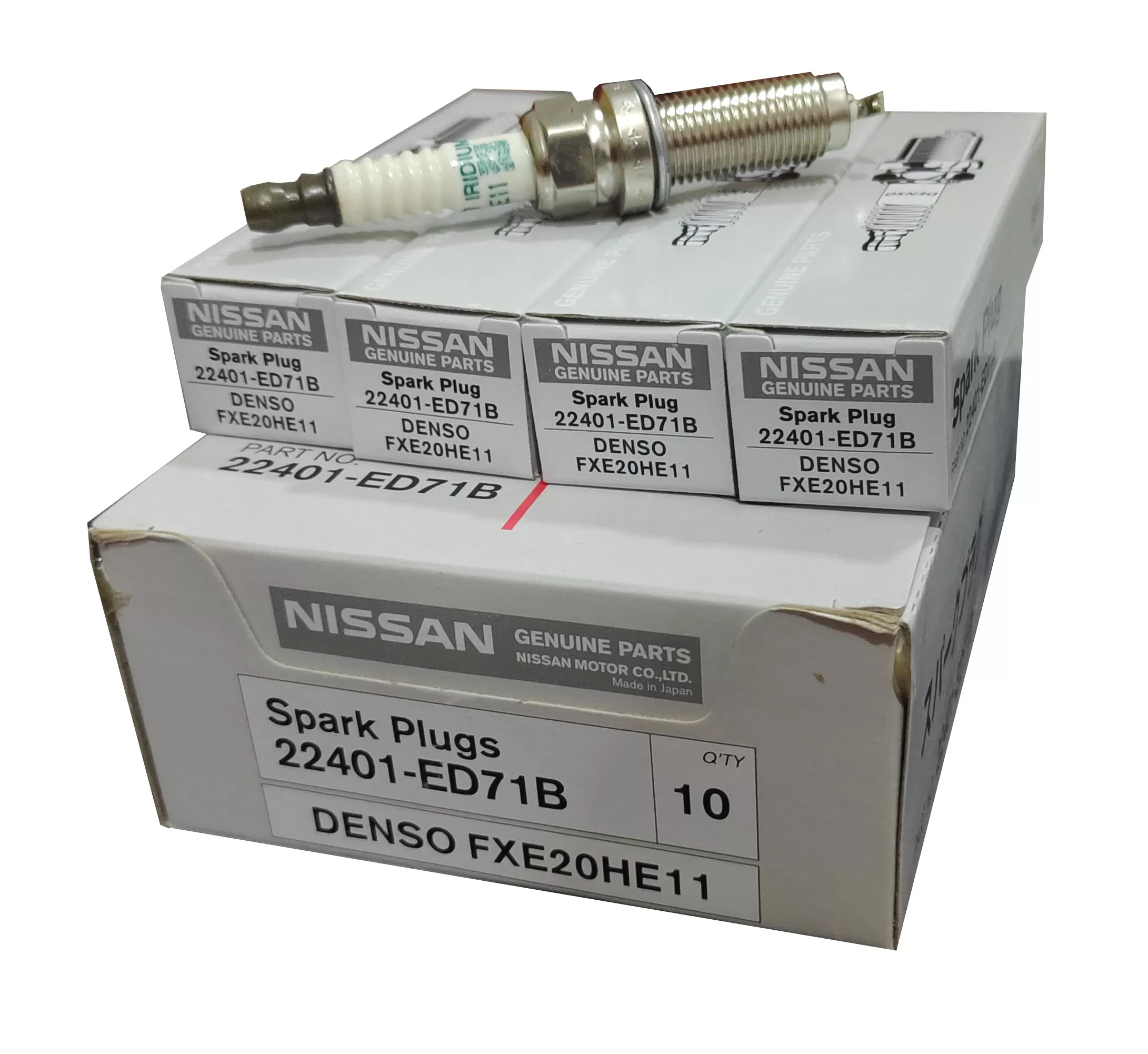 Nissan Spark Plug 22401-ED71B NGK DILZKAR6A11 DENSO FXE20HE11 For X-Trail - image 1