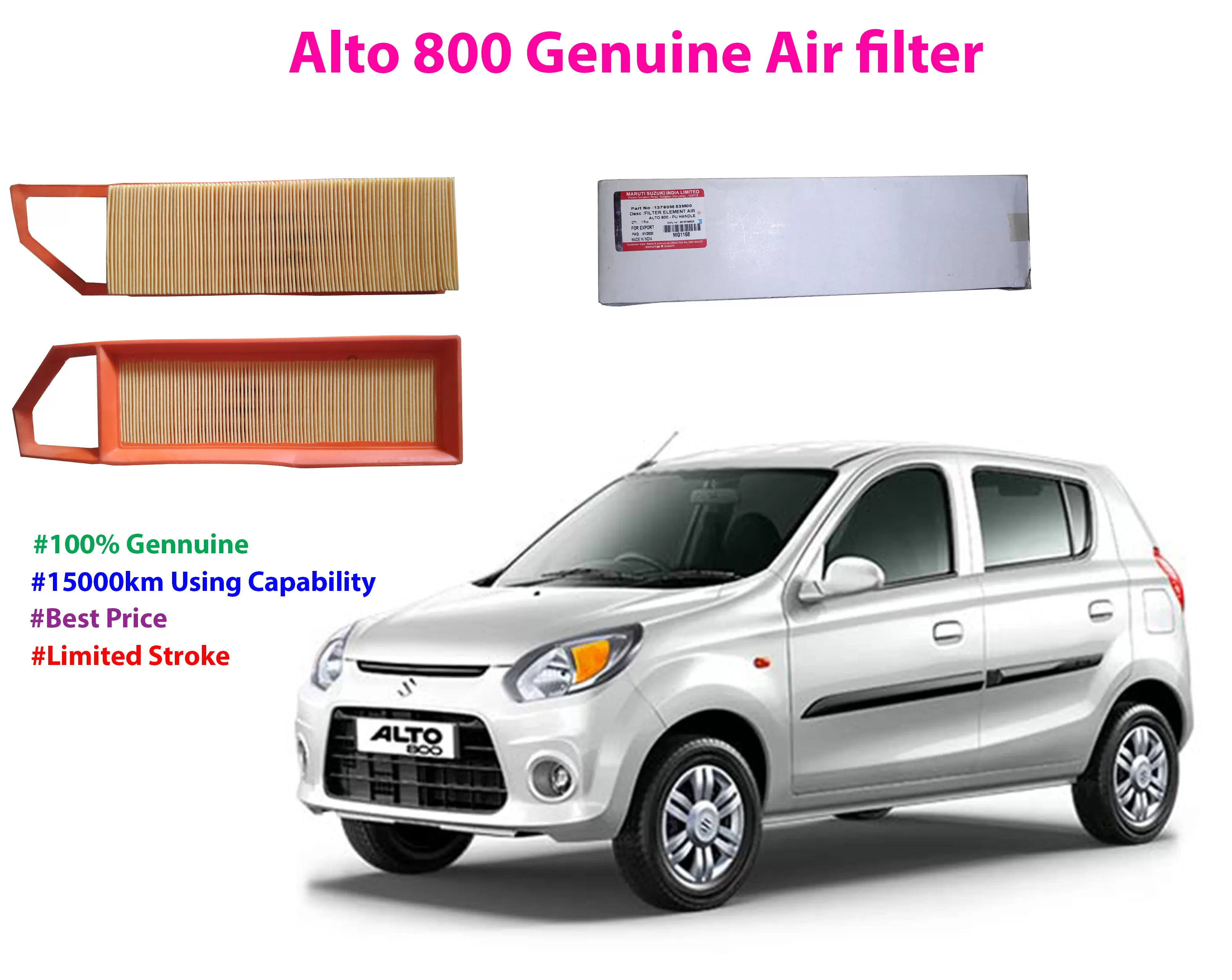 Alto 800 Air Filter Maruti Suzuki 13780M53M00 - image 1