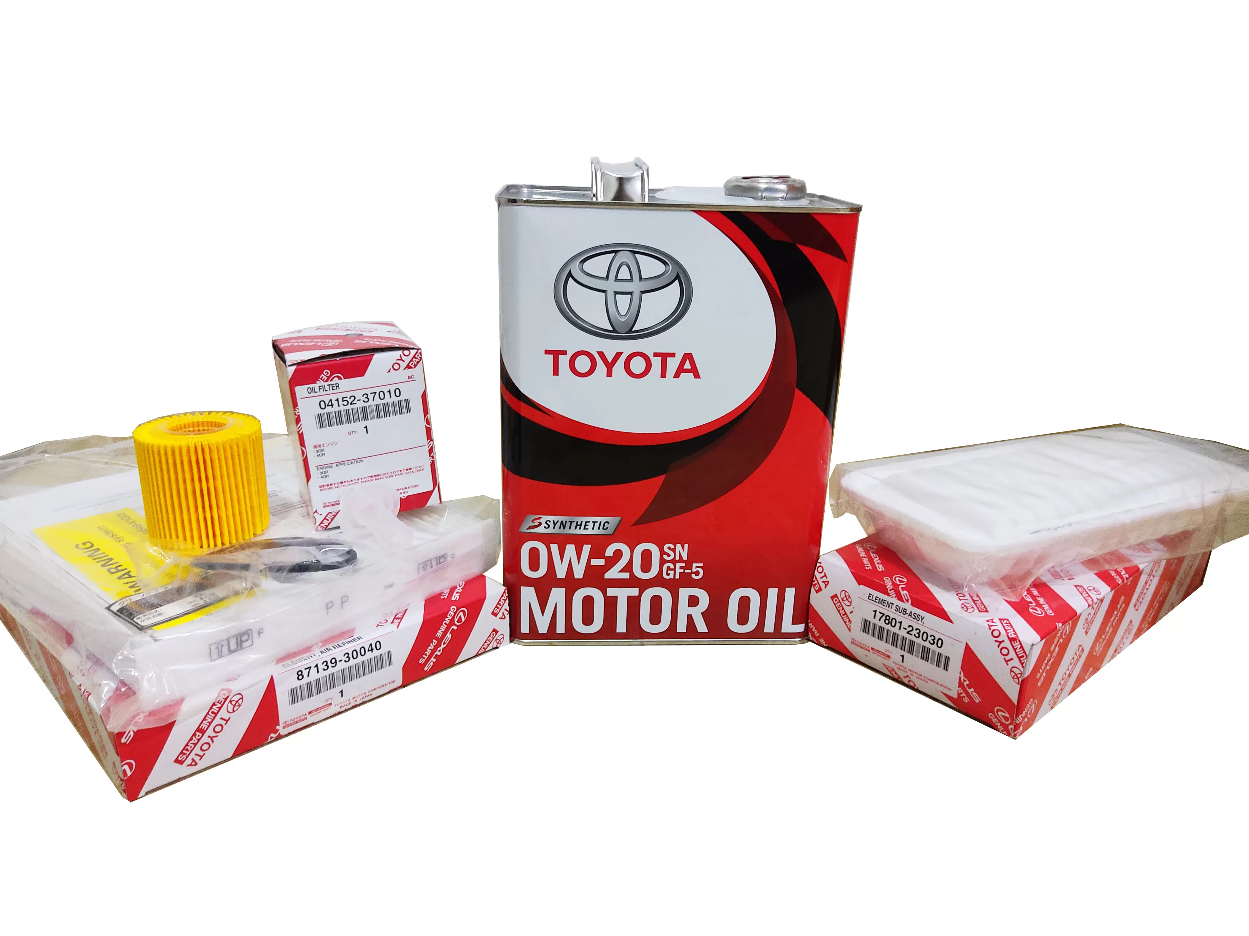 Toyota Vitz KSP90 Full Service Pack 0W20 O117 A196 AC108