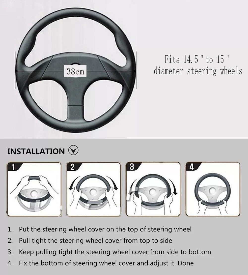 Car Steering Wheel Cover Medium Size - image 5