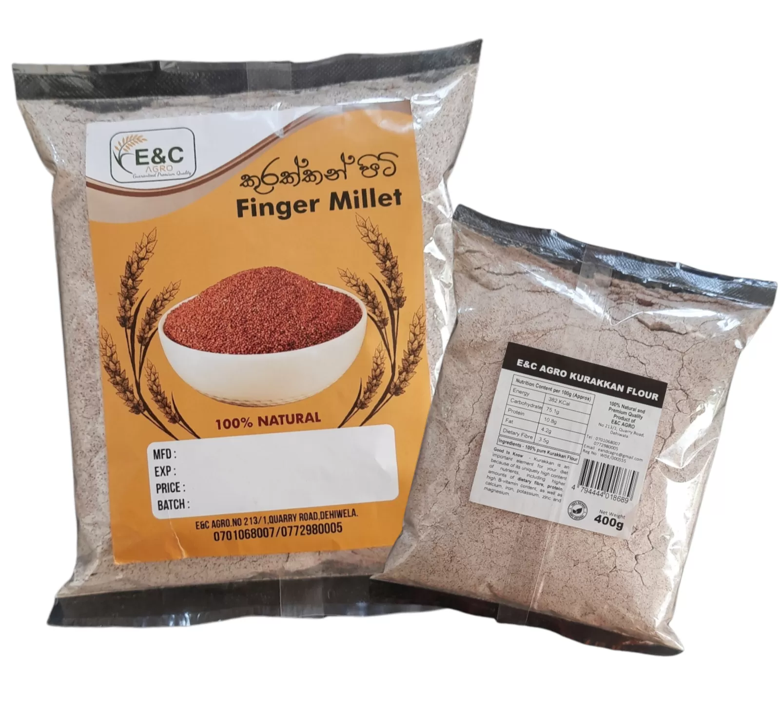 E&C Agro Kurakkan Flour 400G - image 2