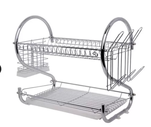 Ozone Water Draining Kitchen Dish Rack SS DR 450s