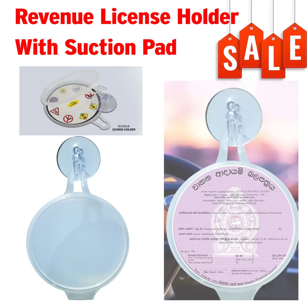 Revenue License Holder With Suction Pad 3.3 " Inch