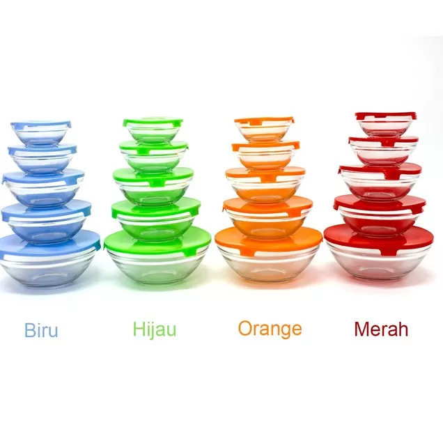 RED CHERRY 5 PIECE BOWL SET Random color - image 4
