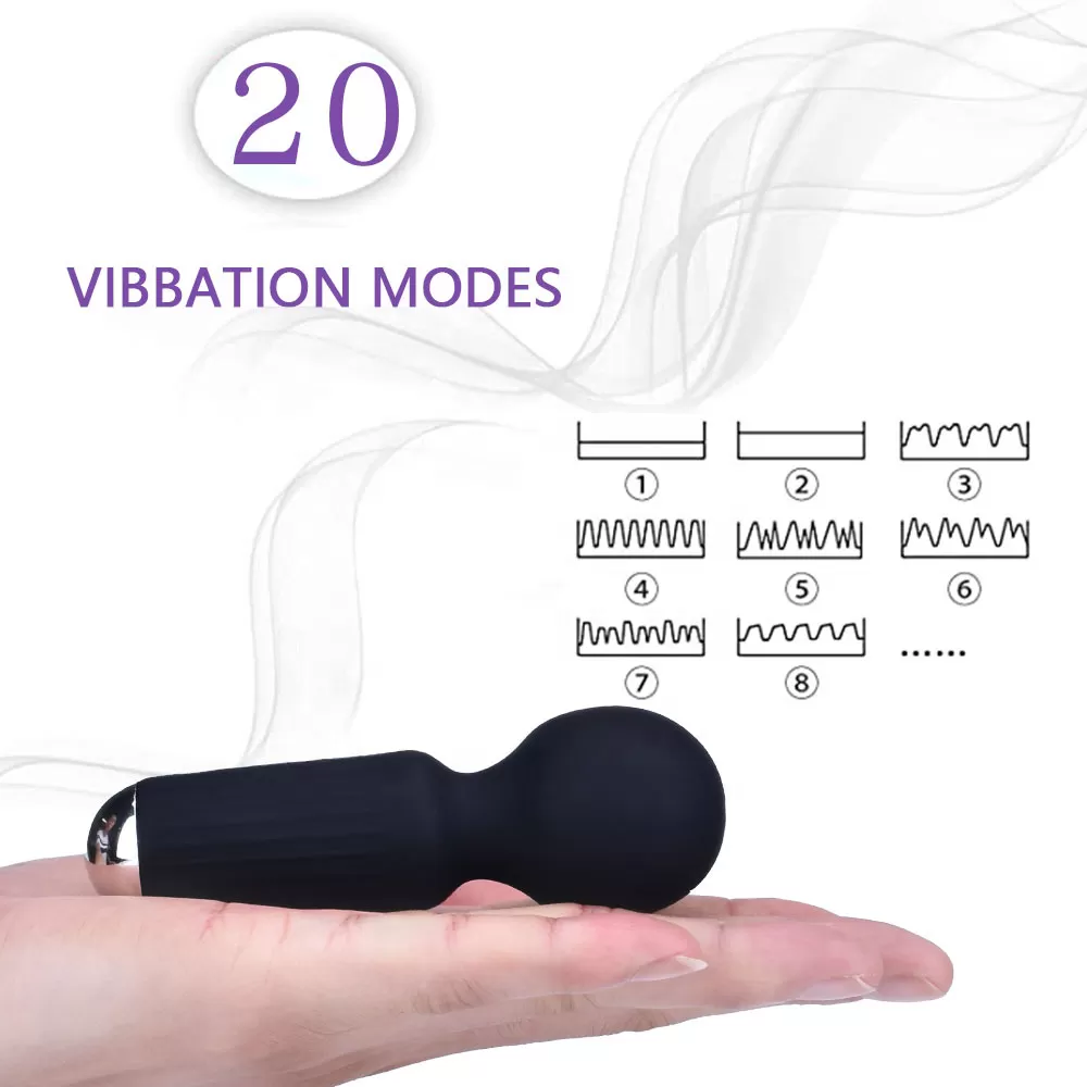 Mini Wand massage Vibrator 20 Frequency sex toy - image 2