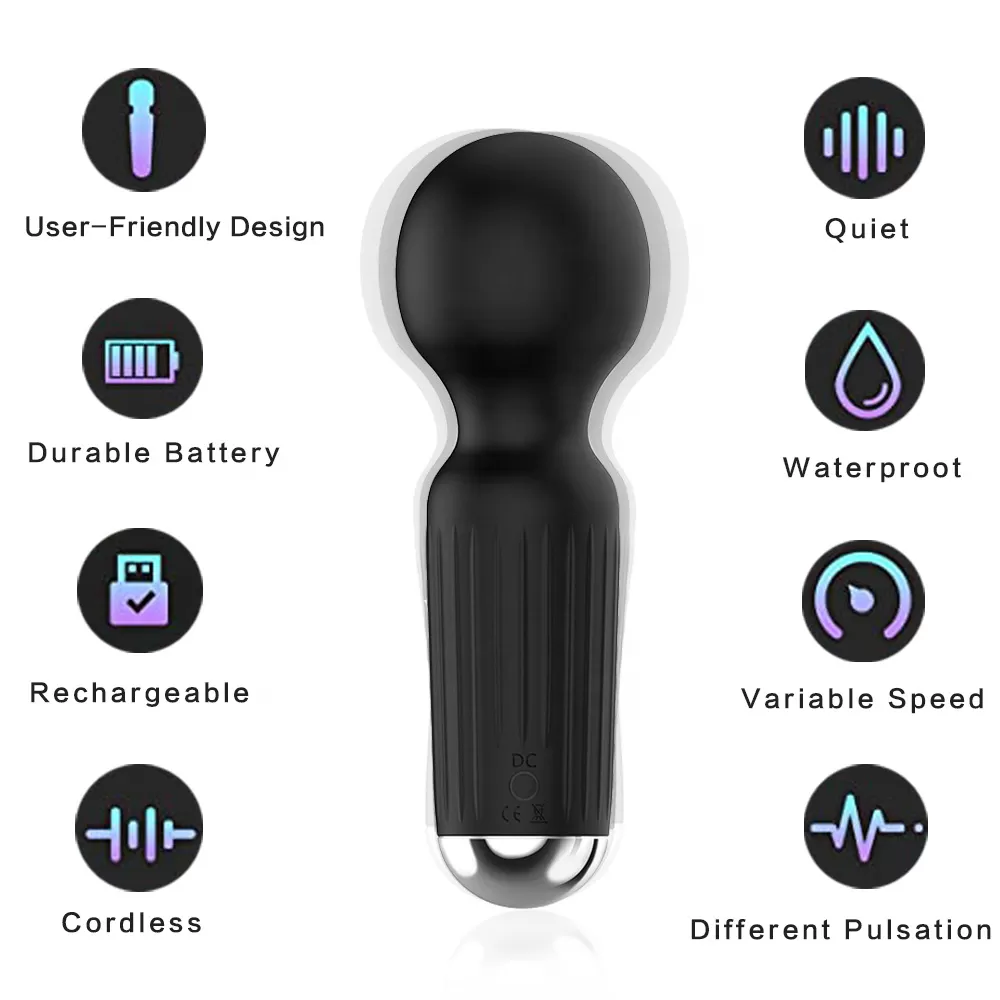 Mini Wand massage Vibrator 20 Frequency sex toy - image 3