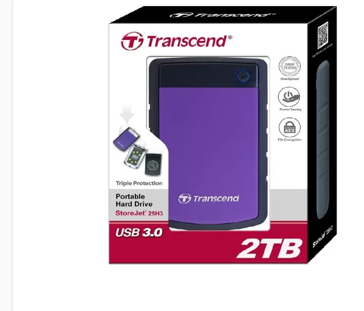 transcend portable 2TB hard drive, disk