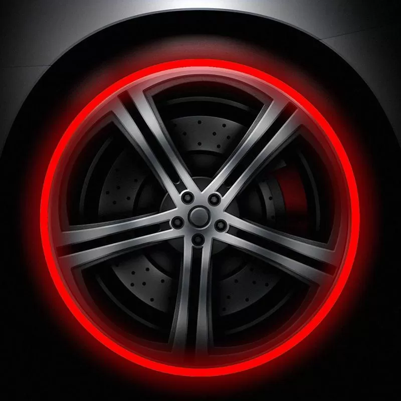 16 PCs reflective strips on wheel rim stickers