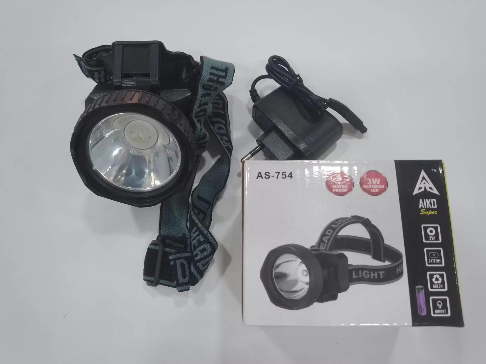 Aiko LED Head Torch AS 754 3W Rechargeable - image 3