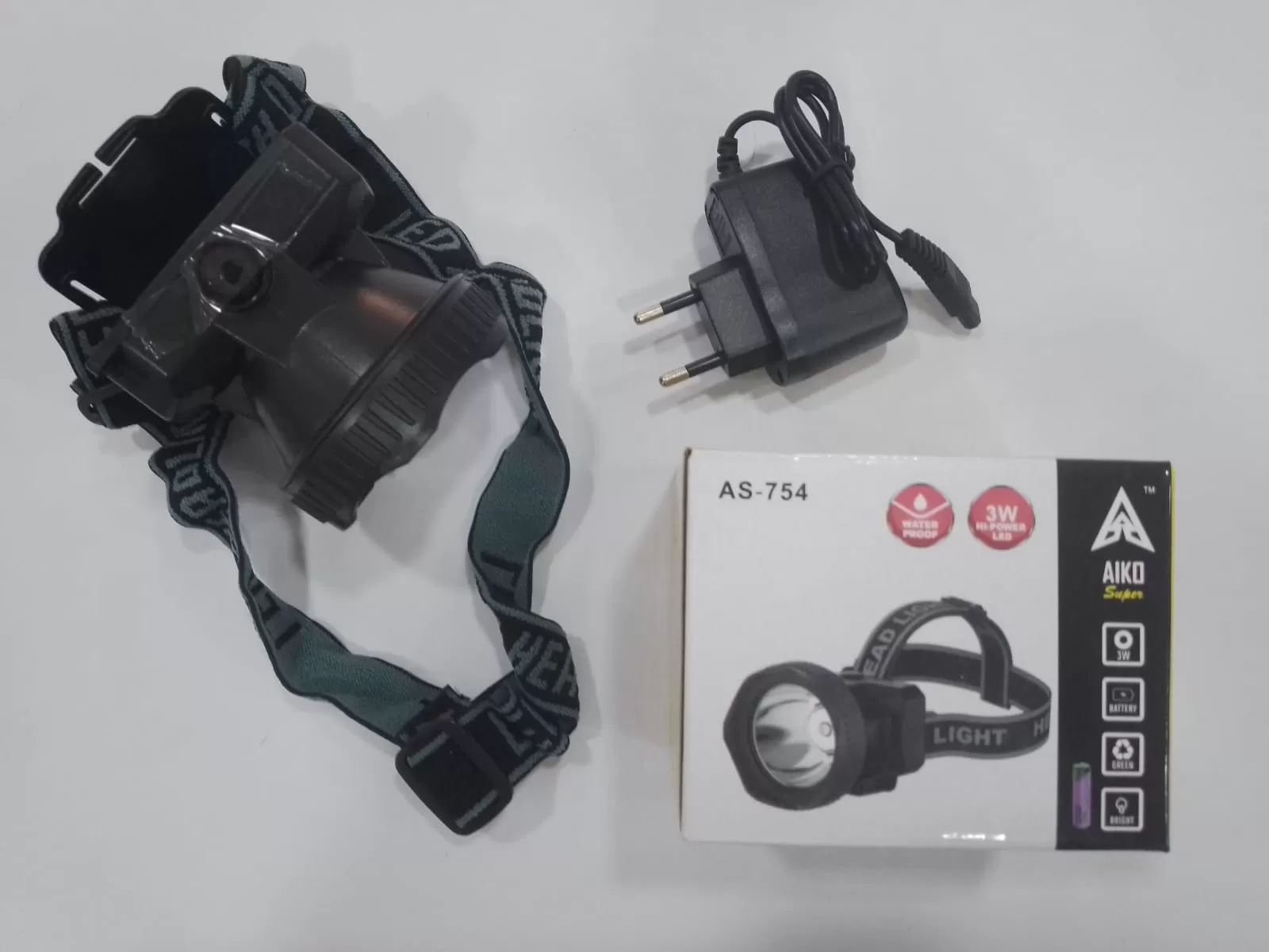 Aiko LED Head Torch AS 754 3W Rechargeable - image 2
