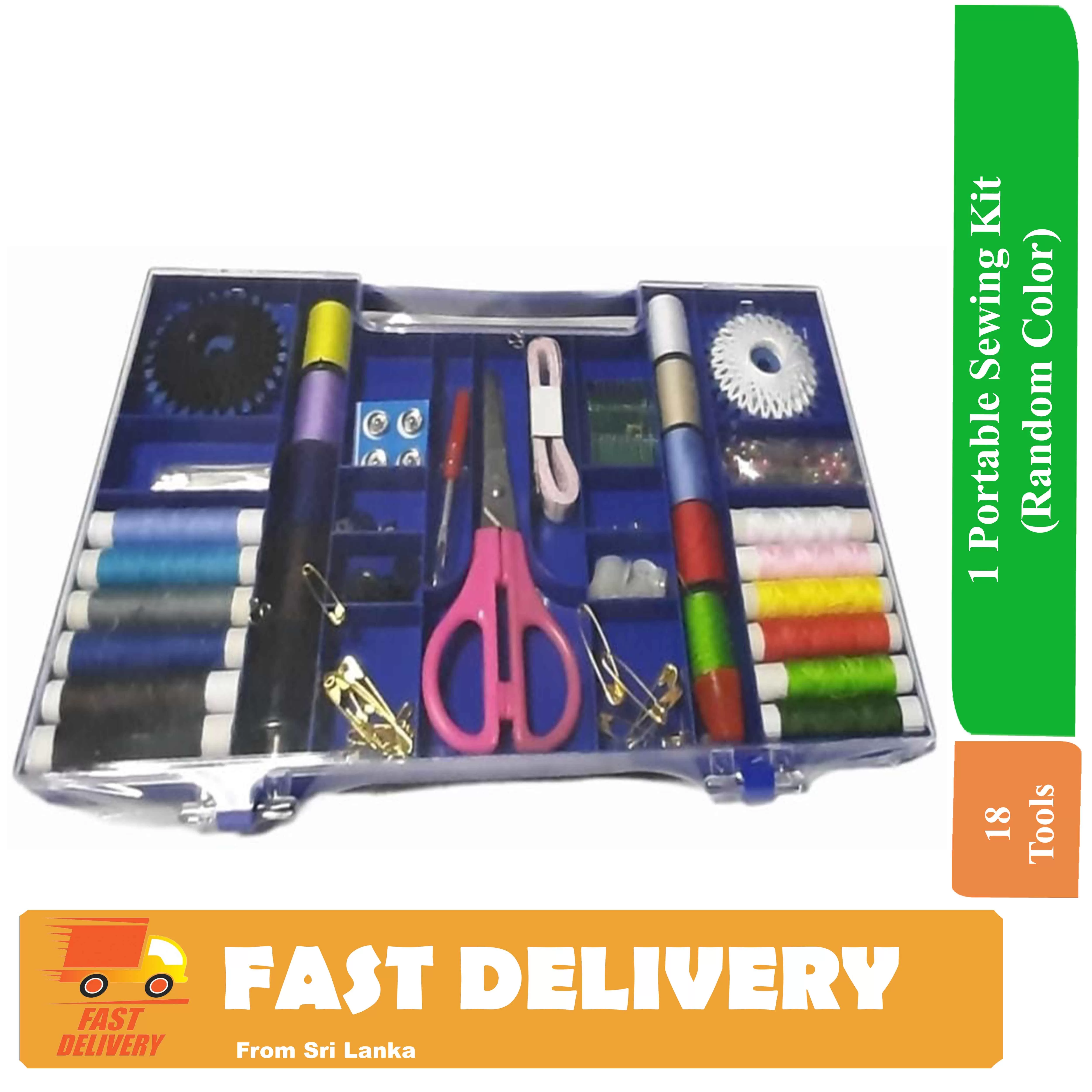 Portable Sewing Kit - Craft 18 Tools Supplies Mini Box