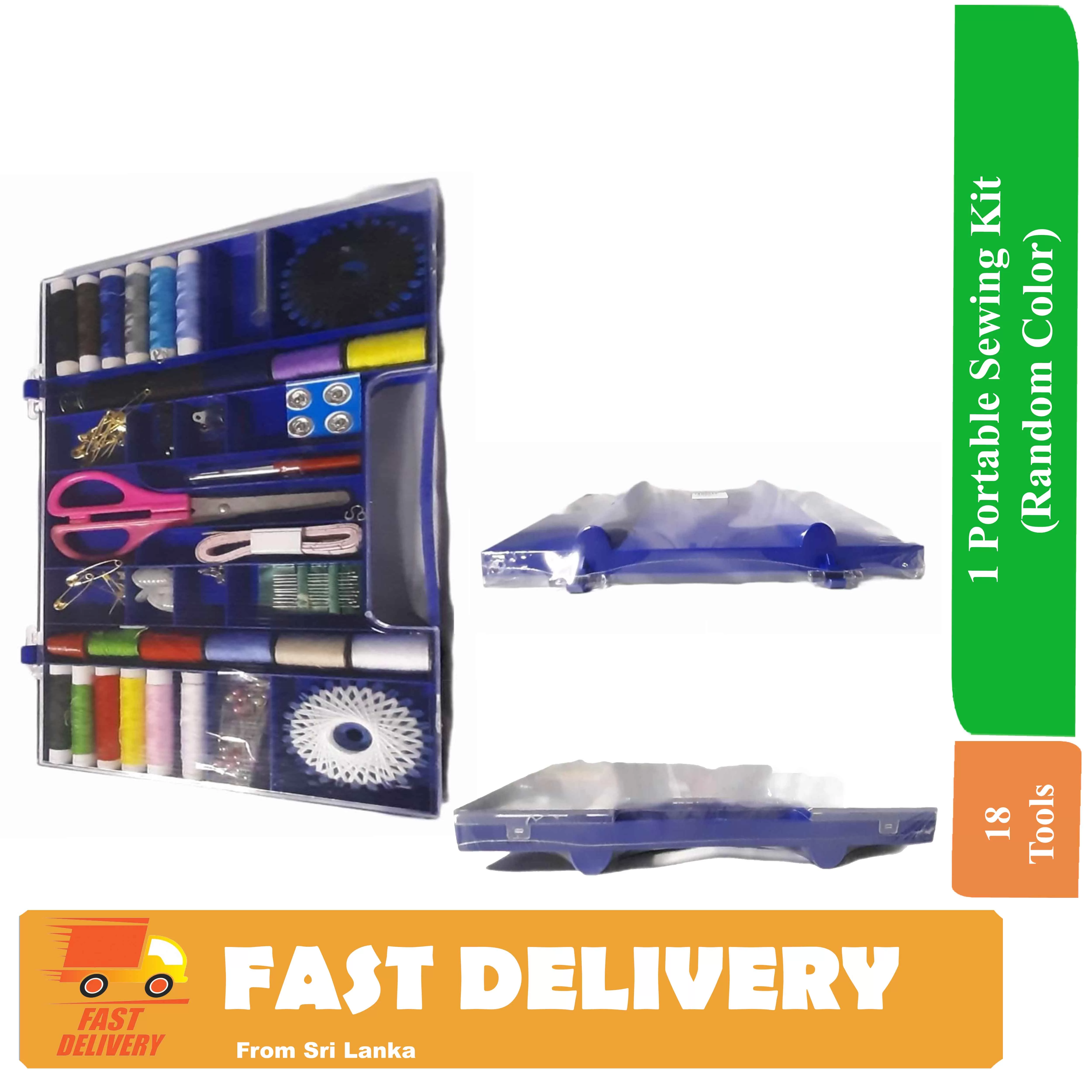 Portable Sewing Kit - Craft 18 Tools Supplies Mini Box - image 3
