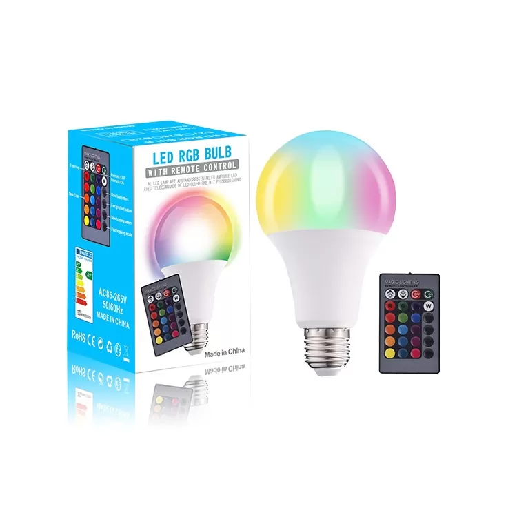 7W Led RGB Bulb with 16 Colors Adjustable + Remote - image 4