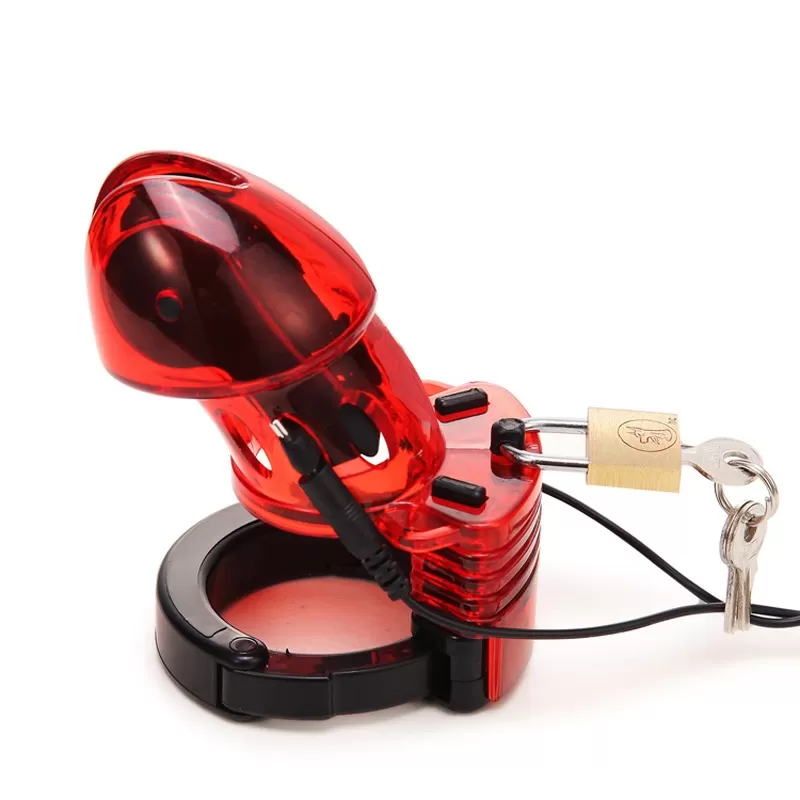 Electric Shock Plastic Male Chastity bdsm  sex toy - image 3