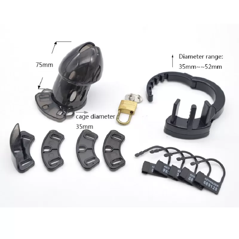 Electric Shock Plastic Male Chastity bdsm  sex toy - image 4