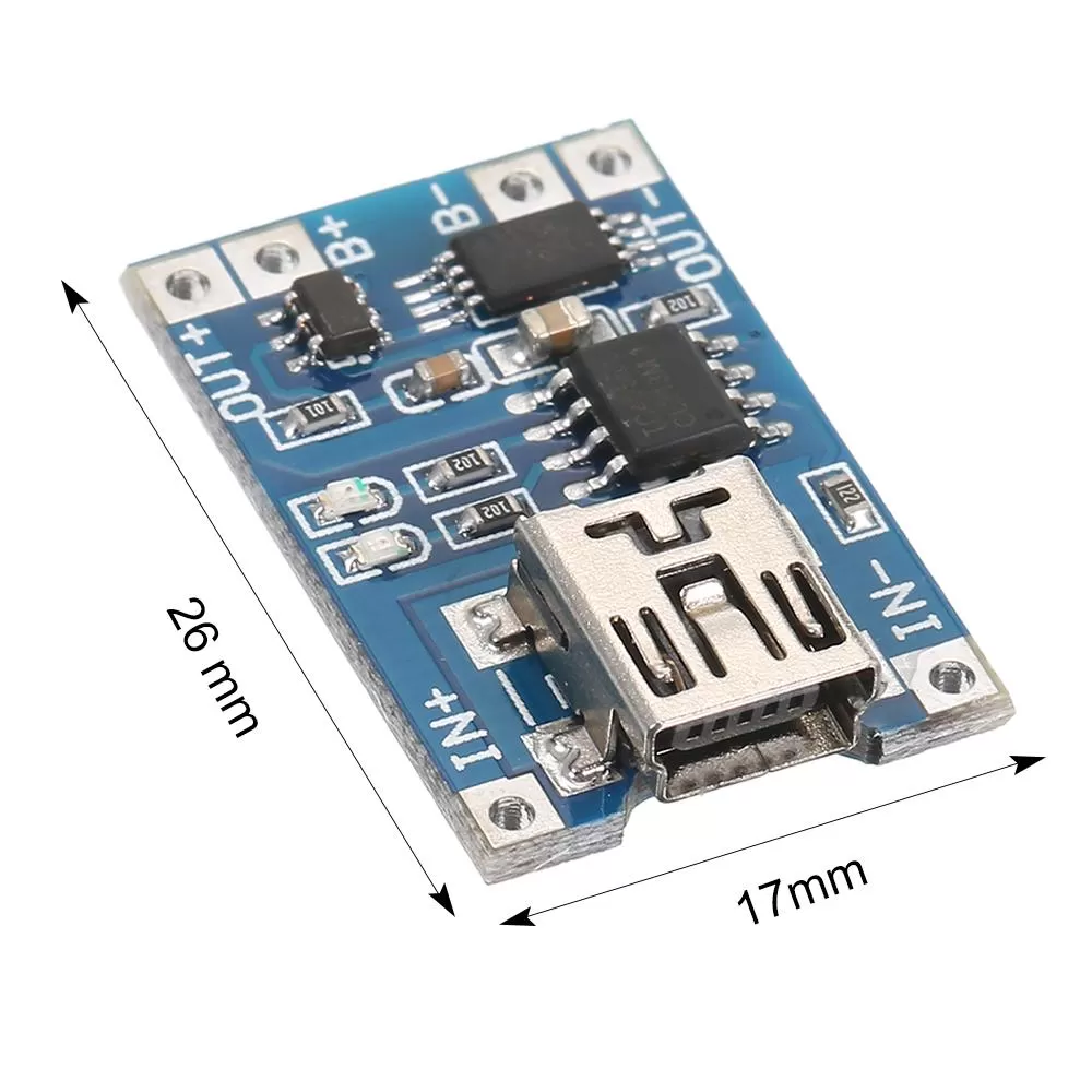 Mini USB 5V 1A 18650 TP4056 Lithium Battery Charger - image 3