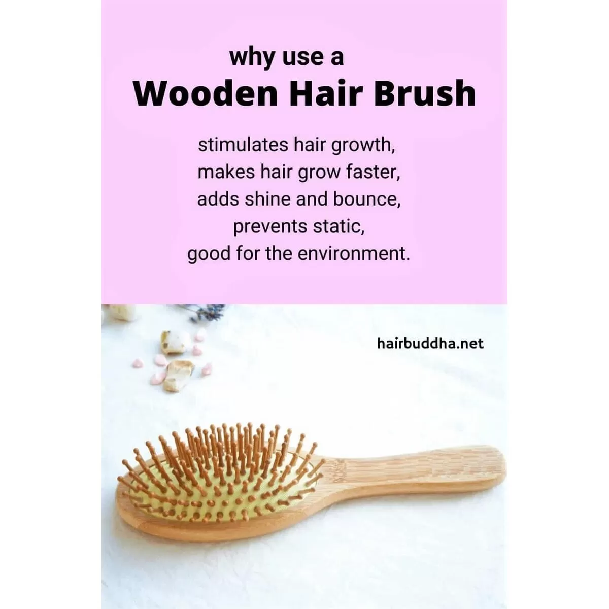 Wodden Comb Natural Paddle Airbag Massage Hairbrush