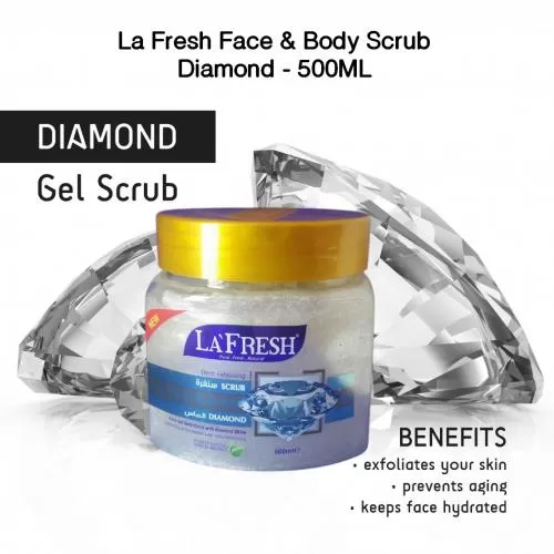 Lafresh Diamond Scrub 2 In 1 Face & Body Scrub  500ml - image 2