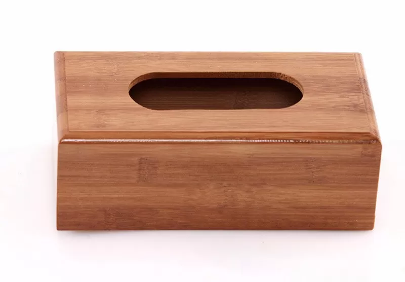 Bamboo Tissue Box Container Multifunction Pumping Tray - image 6