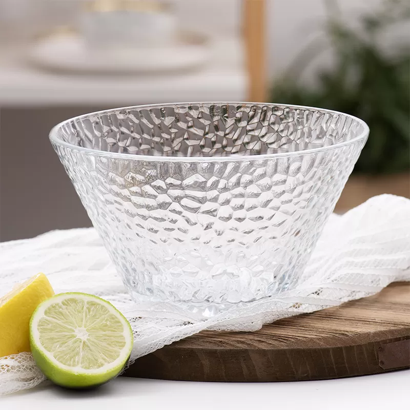 Lovwish Embossed Glass Fruit Salad Bowl 800ml - image 7