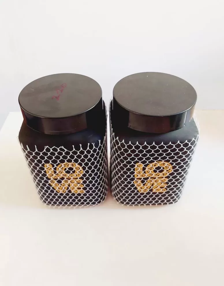 Herevin Glass Square Decorated Canister 1500ml 1Pcs - image 5