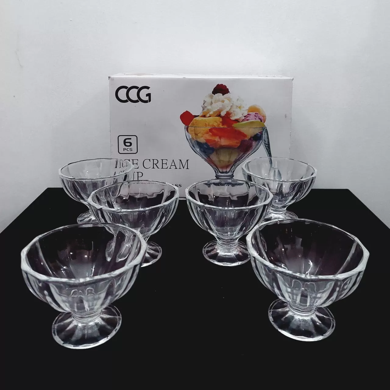 OOG Ice Cream Cup Glass Set 150ml 6Pcs Pudding Mousse - image 4