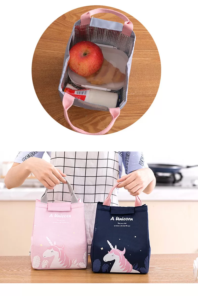 Lunch Bag For Picnic Kids Women Travel Thermal Gray - image 2