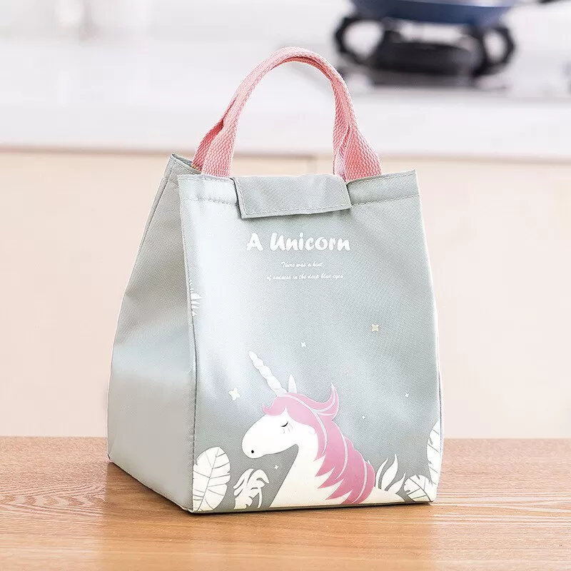 Lunch Bag For Picnic Kids Women Travel Thermal Gray - image 6