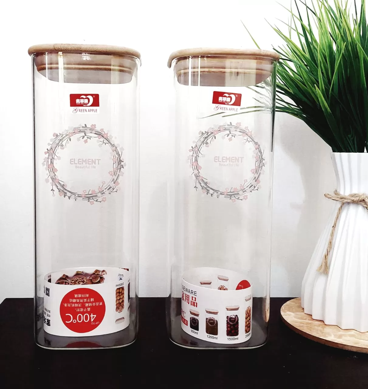 Glass Jar 2000ml 1Pcs Square Sealed Glass - image 1
