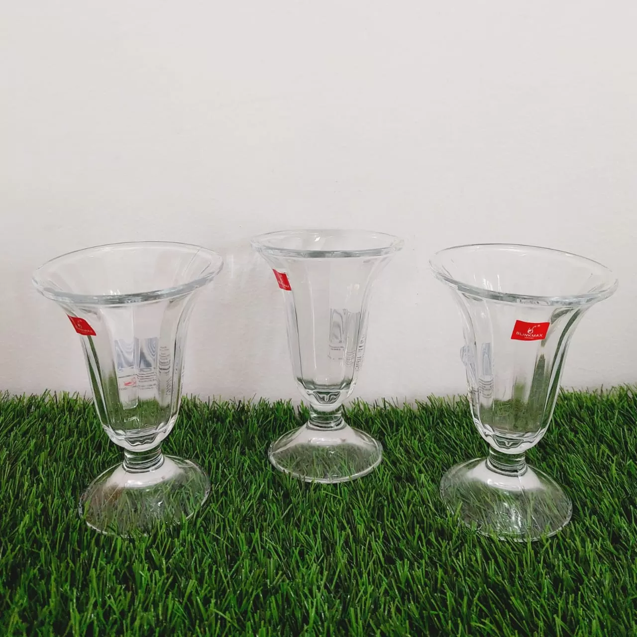Bilnkmax Ice Cream Cup Glass Set 3Pcs Pudding Mousse - image 3