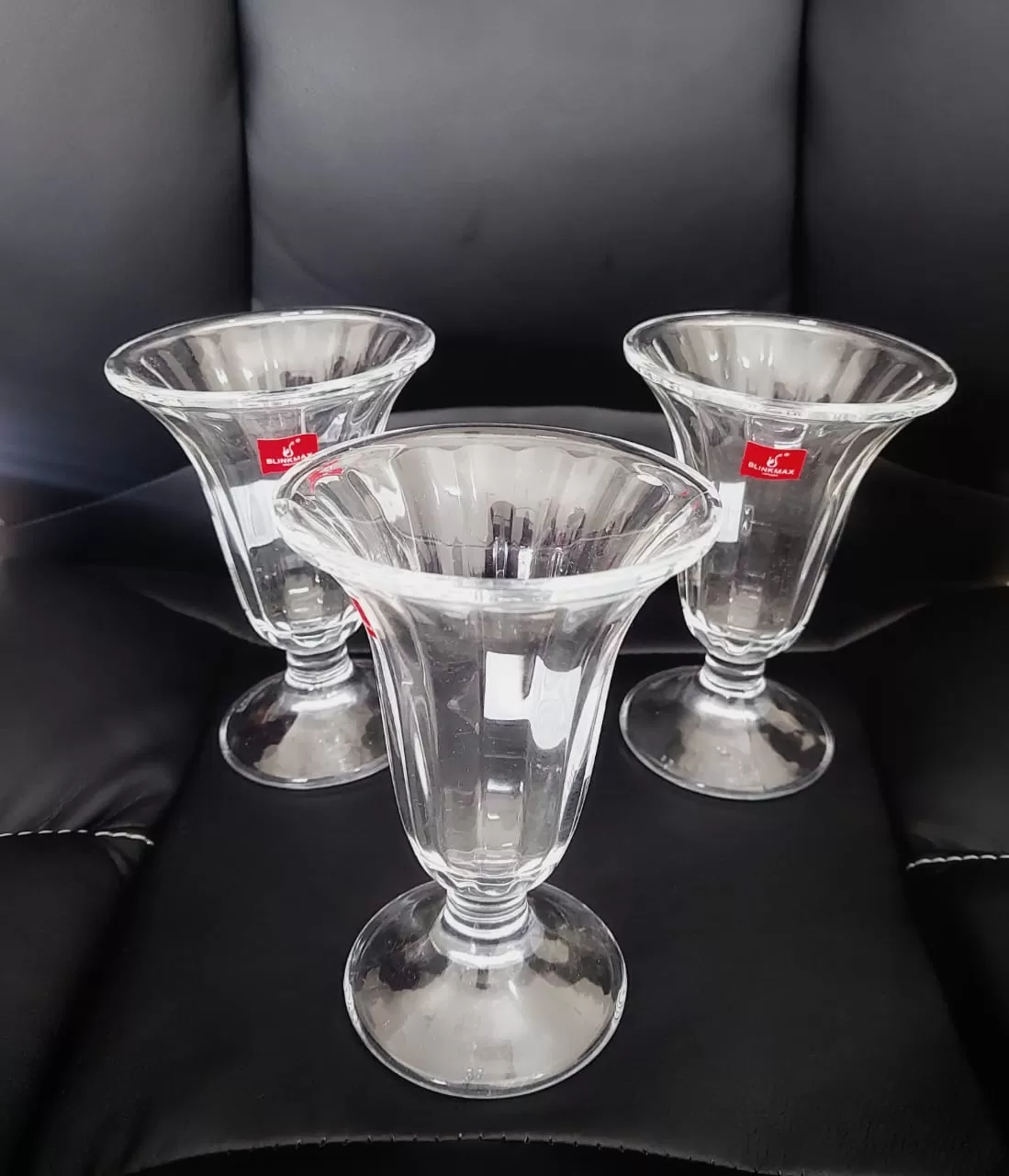 Bilnkmax Ice Cream Cup Glass Set 3Pcs Pudding Mousse - image 6