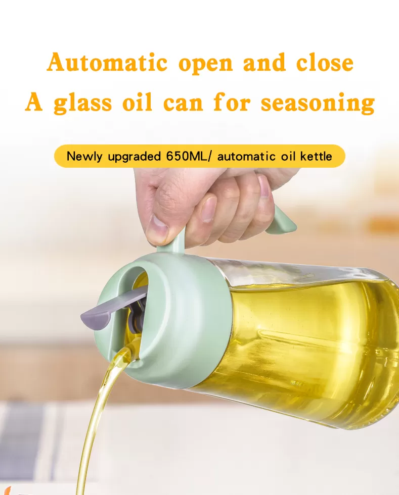 Lovwish Glass Oil Pot Set 4Pcs Sauce Jar