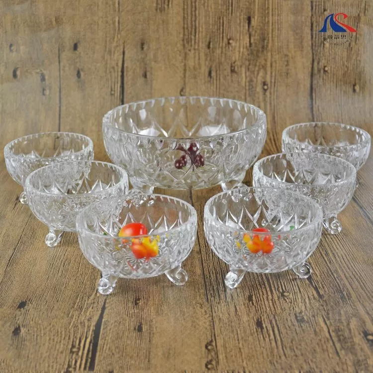 Deli Green Apple Mold 7pcs Glass Bowl Set  - image 7