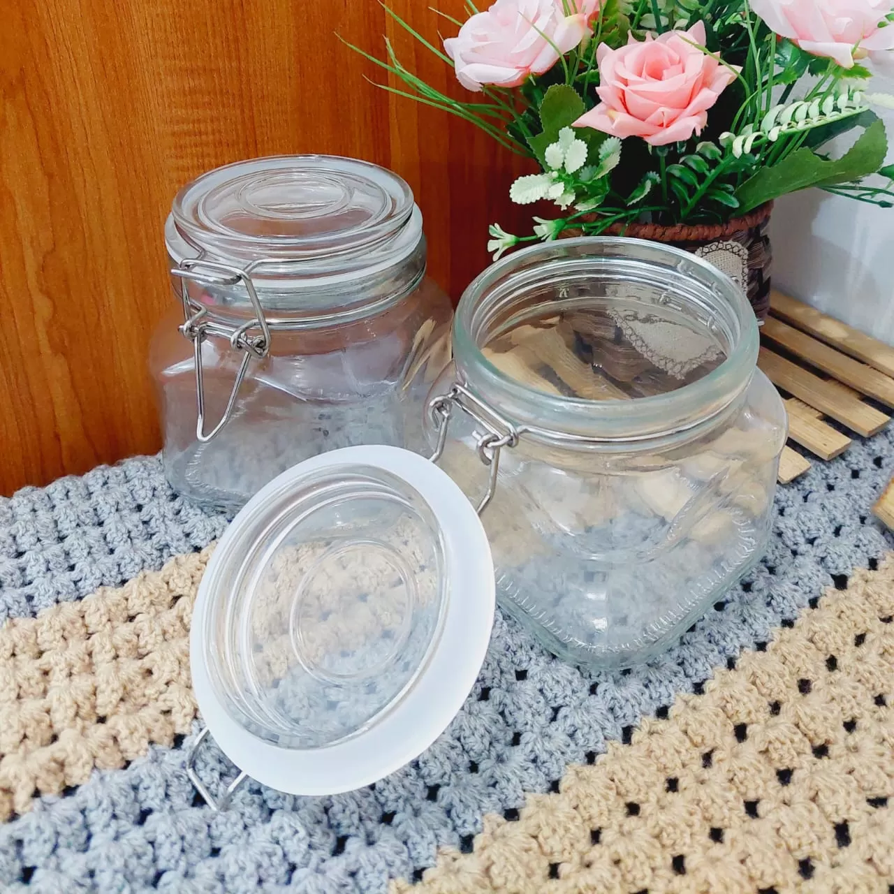 Deli Glass Jar 500ml 1Pcs Seasonings Stylish Canister  - image 6